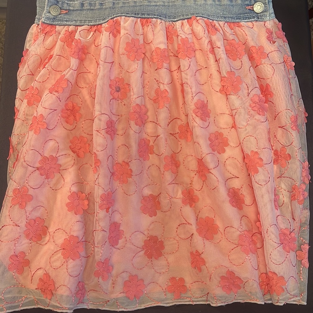 Girl's Jordache Overall Denim Dress - Picture 3 of 8